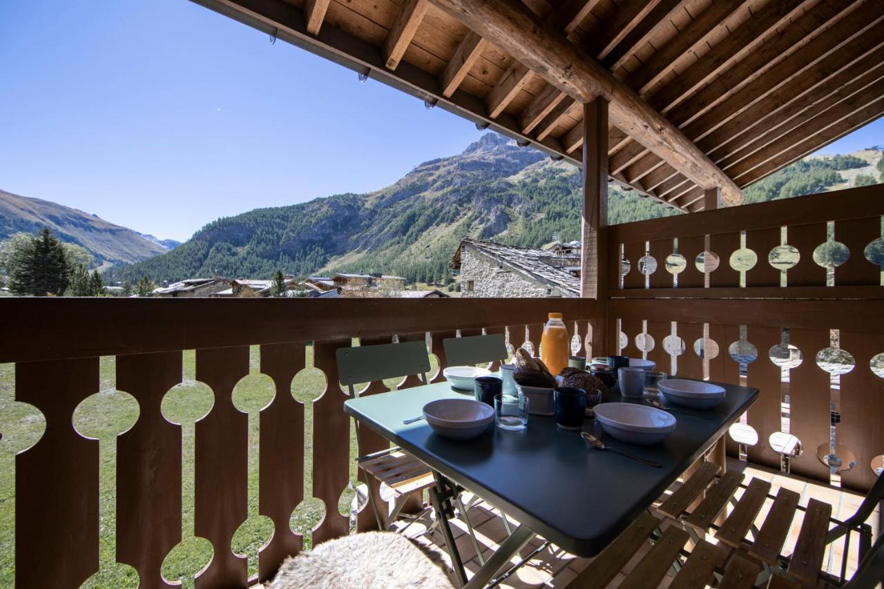 Appartement Esprit Chalet - Splendide Vue Montagne A 180 Val-dʼIsère Exteriör bild